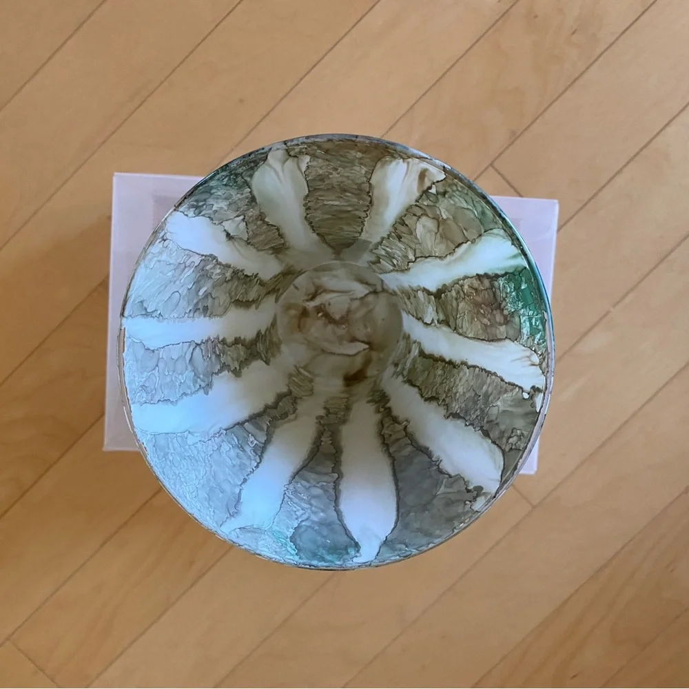Marble-Effect Handmade Vase